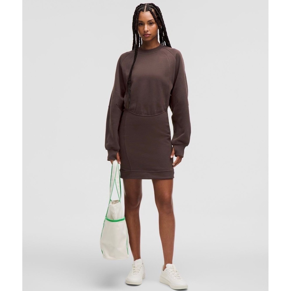 070-Lululemon-Scuba Long-Sleeve Dress-Espresso